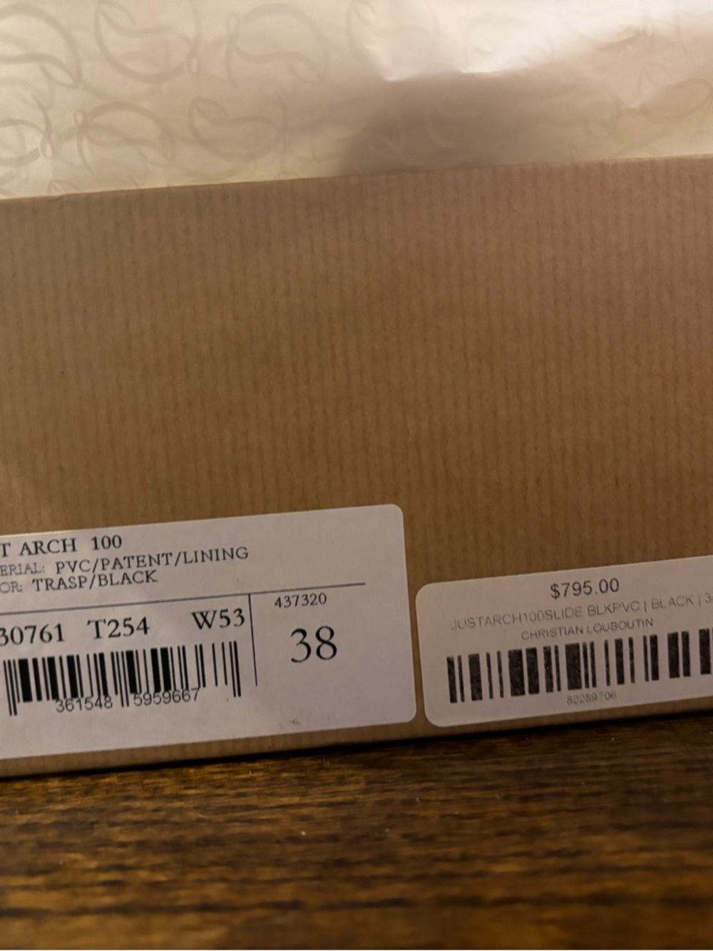 Christian Louboutin Black Clear PVC Mule with Red Sole - Picture 3 of 4